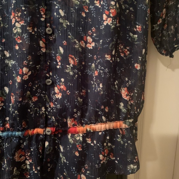 Blue Abercrombie Sheer Blouse - Picture 3 of 3